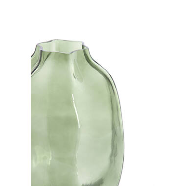 Vase Ø20x30 cm FALZES glass clear dark green