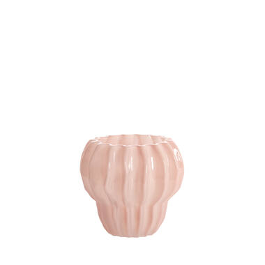 Vase Ø17,5x16 cm RODENGO glass pink