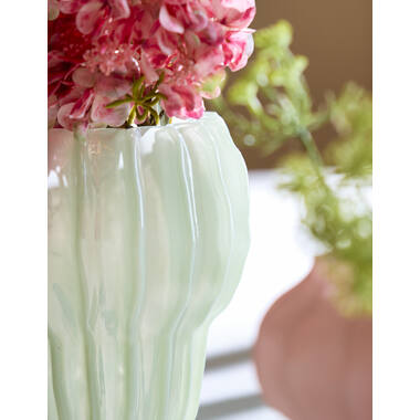 Vase Ø20x24 cm RODENGO glass mint green