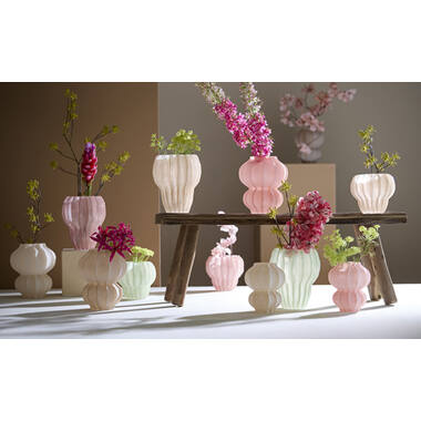 Vase Ø16x18,5 cm MARANZA glass matt beige
