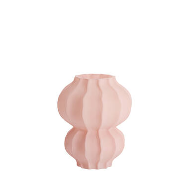 Vase Ø16x18,5 cm MARANZA glass matt pink