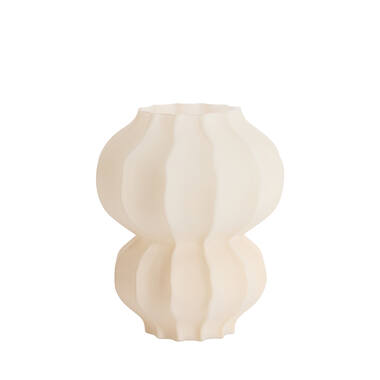 Vase Ø20x23 cm MARANZA glass matt beige