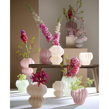 Vase Ø20x23 cm MARANZA glass matt beige