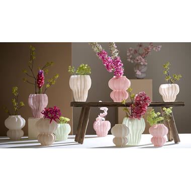 Vase Ø20x23 cm MARANZA glass matt pink
