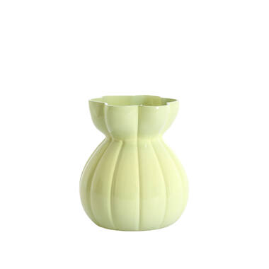 Vase Ø17,5x19 cm BRUNICO glass mint green