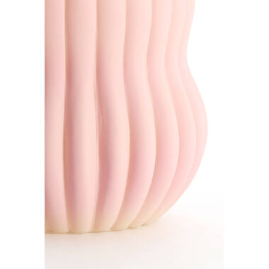 Vase Ø15x13,5 cm VELTURNO glass matt pink+yellow