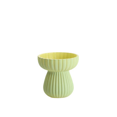 Vase Ø11x11,5 cm SORAGA glass matt mint+light yellow