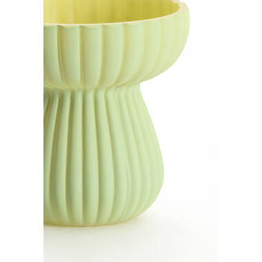 Vase Ø11x11,5 cm SORAGA glass matt mint+light yellow