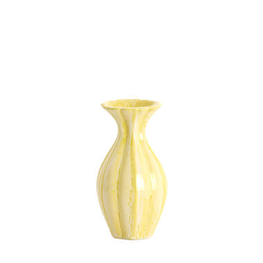 Vase deco Ø8,5x15,5 cm SHIREL ceramics yellow