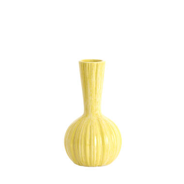 Vase deco Ø9,5x17 cm SHAREL ceramics yellow