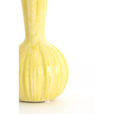 Vase deco Ø9,5x17 cm SHAREL ceramics yellow