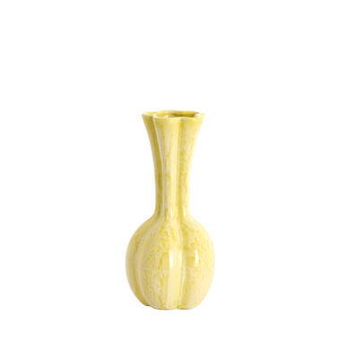 Vase deco Ø8x17 cm SYDELL ceramics yellow