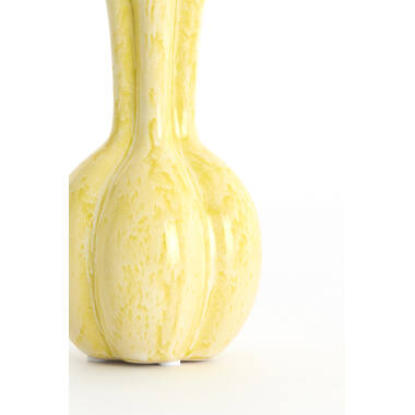 Vase deco Ø8x17 cm SYDELL ceramics yellow