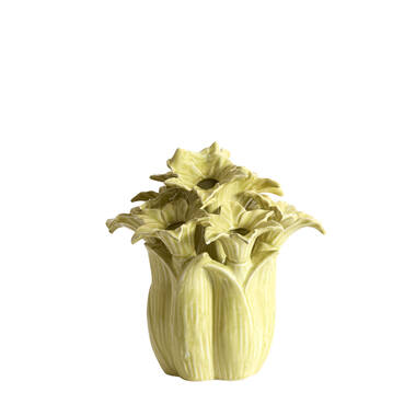 Vase deco Ø26,5x28 cm SAMPAGA ceramics yellow-green