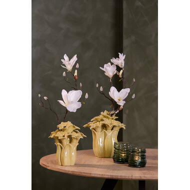 Vase deco Ø26,5x28 cm SAMPAGA ceramics yellow-green