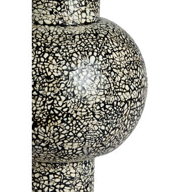 Vase deco Ø30x45 cm GIRONA bamboo black-cream
