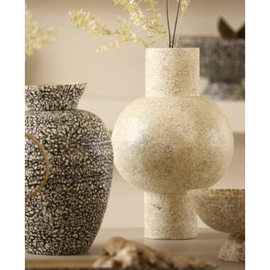 Vase deco Ø30x45 cm GIRONA bamboo cream