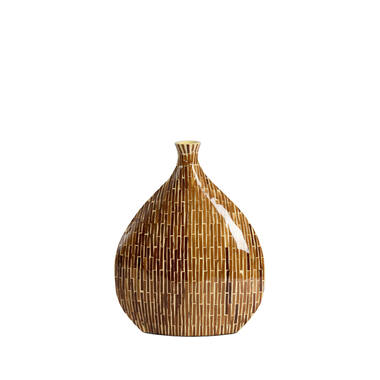 Vase deco 25x11x32 cm LORCA bamboo brown