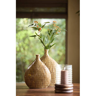 Vase deco 25x11x32 cm LORCA bamboo brown