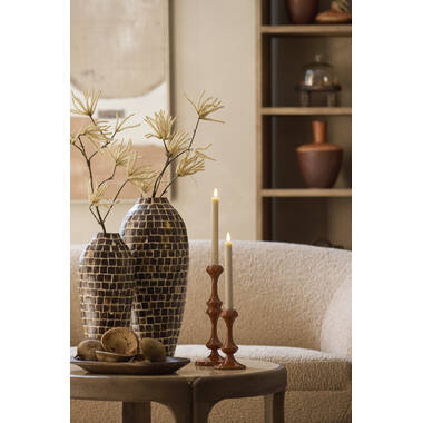 Vase deco Ø22x50 cm TUDELA coconut dark brown