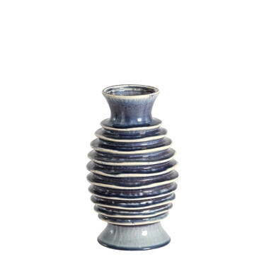 Vase deco Ø17,5x30 cm PREDOSA ceramics blue