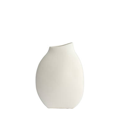 Vase deco 23x9x31,5 cm VOLANO ceramics matt cream