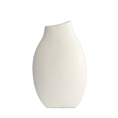 Vase deco 26x11x41,5 cm VOLANO ceramics matt cream