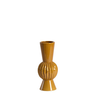 Vase deco Ø13,5x33 cm SUZZARA ceramics cognac