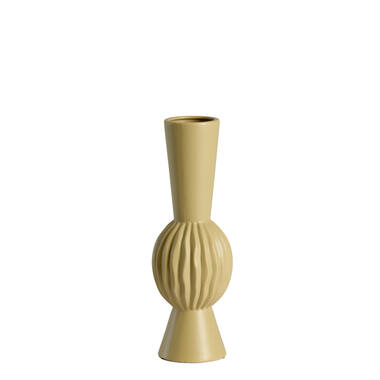 Vase deco Ø13,5x40,5 cm SUZZARA ceramics light olive green