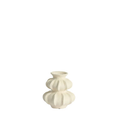 Vase deco Ø17x18,5 cm SPOTORNO ceramics matt cream