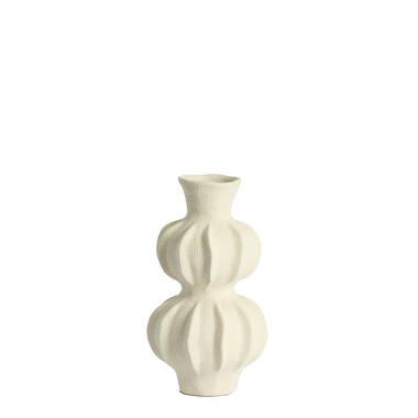 Vase deco Ø18x33 cm SPOTORNO ceramics matt cream