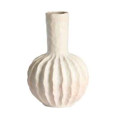Vase deco Ø34x50 cm SENAGO ceramics cream
