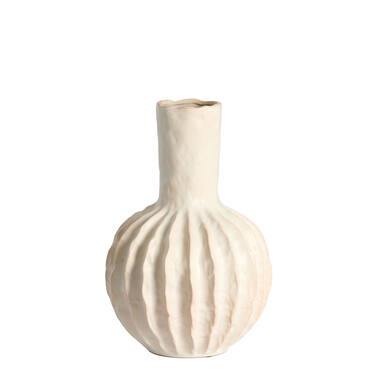 Vase deco Ø27x40,5 cm SENAGO ceramics cream