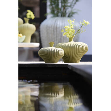 Vase deco 23x22,5x18 cm NEVANO matt green