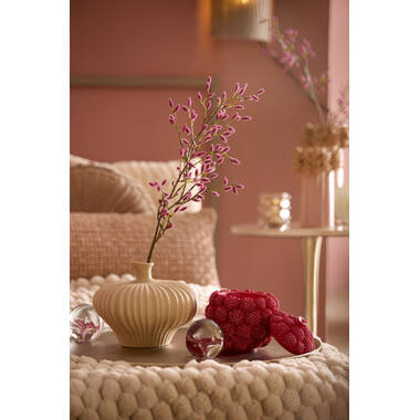 Vase deco 23x22,5x18 cm NEVANO matt peach