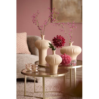 Vase deco 31x29,5x25,5 cm NEVANO matt peach