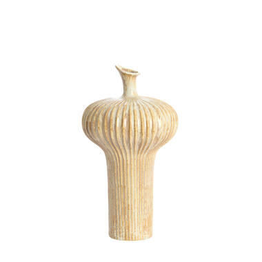 Vase deco Ø23,5x42,5 cm NEVANO cream+orange-brown