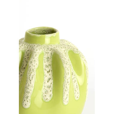 Vase deco Ø23,5x27,5 cm CHIERI ceramics light green+cream
