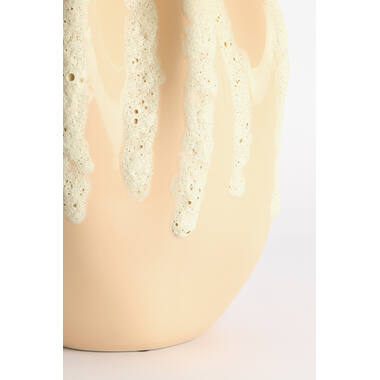 Vase deco Ø25x38 cm CHIERI ceramics light pink+cream