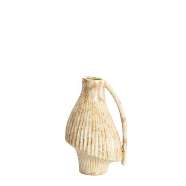 Vase deco 19,5x17,5x28,5 cm FORLA ceramics cream+orange-brwn