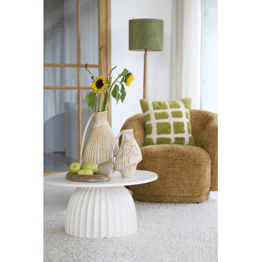 Vase deco 19,5x17,5x28,5 cm FORLA ceramics cream+orange-brwn