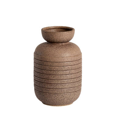 Vase deco Ø17x26 cm ARPINO ceramics matt dark brown