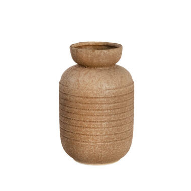 Vase deco Ø21x32,5 cm ARPINO ceramics matt light brown