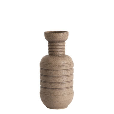 Vase deco Ø20x43 cm ARPINO ceramics matt dark brown