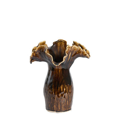 Vase deco 31x24,5x35,5 cm VIVEIRO ceramics dark brown