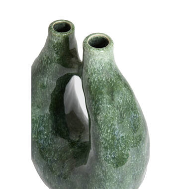 Vase deco 21,5x11,5x30 cm KATHA ceramics petrol