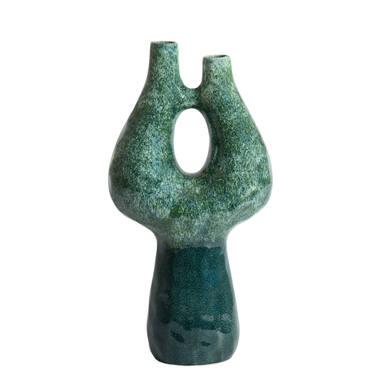 Vase deco 24x12x46 cm KATHA ceramics petrol