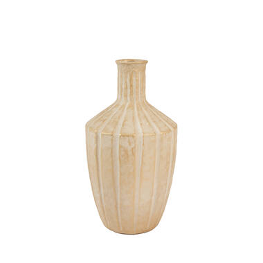 Vase deco Ø23x43,5 cm AYNA ceramics sand+gold