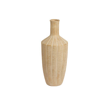 Vase deco Ø22,5x58 cm AYNA ceramics sand+gold