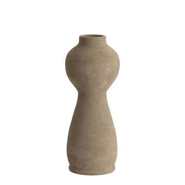 Vase deco Ø13x34 cm YECLA ceramics taupe